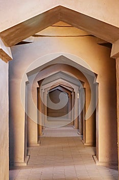 Loop door interior inside Sugong tower in Turpan. the largest ancient Islamic tower in Turpan Xinjiang, China