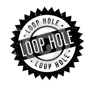 Loop Hole rubber stamp