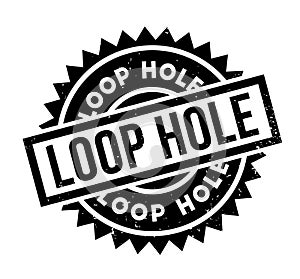 Loop Hole rubber stamp
