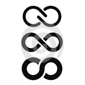 Loop icon, infinity vector symbol
