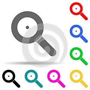loop magnifier multi color style icon. Simple thin line, outline vector of web icons for ui and ux, website or mobile application
