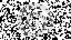 Loop mosaic of digital noise monochrome matte