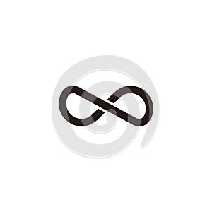 Loop overlapping infinity symbol logo vector