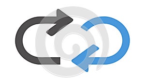 Loop Reload or Refresh Arrows Icon for User Interface, vector design Generative AI
