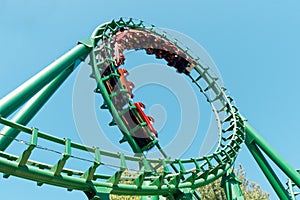 Loop rollercoaster fun ride amusement park photo