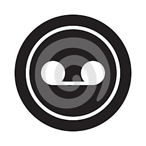 Loop glyph flat vector icon