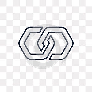 Loop vector icon isolated on transparent background, linear Loop