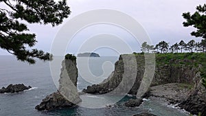Loopable Cinemagraph of Oedolgae Rock at Jeju Island, South Korea