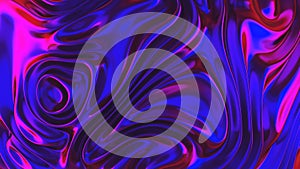 Loopable Shiny Cyber Metal Neon Pantone Blue Purple Colored Surface With Animated Waves Psychedelic Background Closeup Retro  Empt