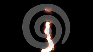 Looped abstract glowing fire in the middle
