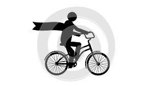 Looped animated pictogram cyclist