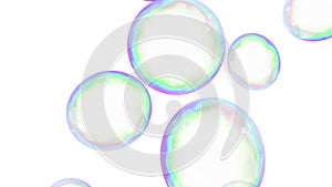 Looped animation of Soap Bubbles. HD 1080. Alpha mask