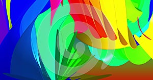 looped footage. Abstract colorful, neon, gradient background with dynamic colorful 3d lines. 3D animation. Modern video