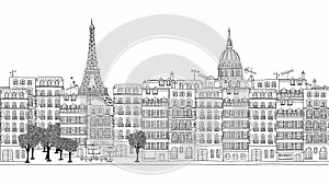 Looped hand drawn footage of Paris