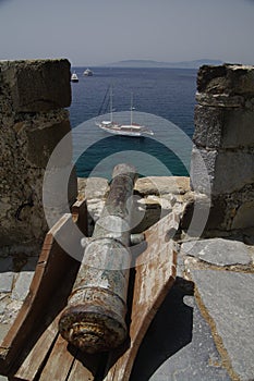 Loophole at Bodrum castle, Turkey