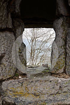 Loophole medieval castle, Crevecoeur, Leffe, Dinant, Belgium