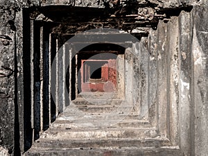 Loophole of old military bunker