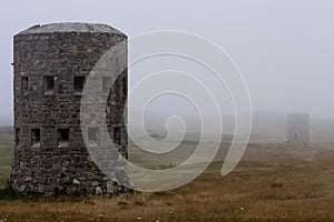 Loophole tower in the fog