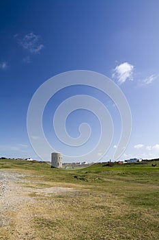 Loophole towers on a golf course in Guernsey