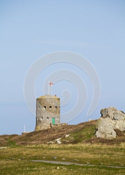 Loophole towers in Guernsey that guard the coastline.