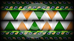 Looping animated background in flat style, seamless pattern in Indian folk style