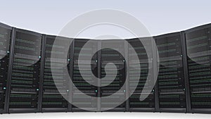 Looping animation of blade server system