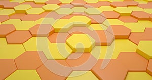 Looping hexagon animation background abstract displacement