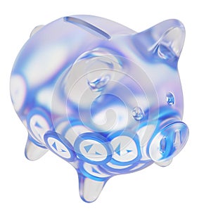 Loopring (LRC) Clear Glass piggy bank