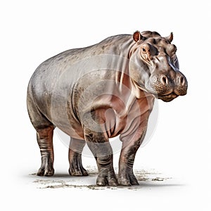 Loose Gestural Hippopotamus Illustration