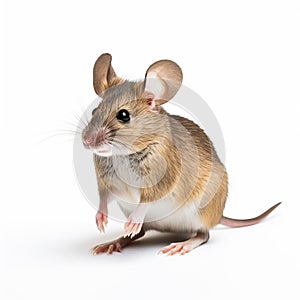 Loose Gestural Mouse On White Background