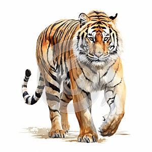 Loose Gestural Tiger Full Body Artwork