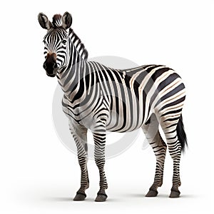 Loose Gestural Zebra Full Body Illustration