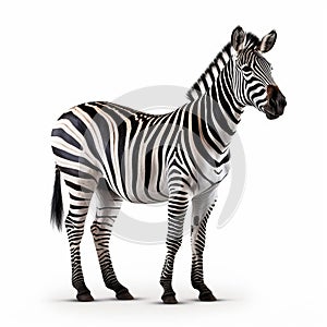 Loose Gestural Zebra Full Body Image