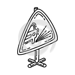 Loose Gravel Icon. Doodle Hand Drawn or Outline Icon Style
