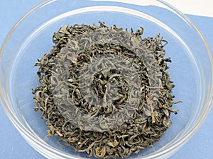 Loose green gunpowder tea