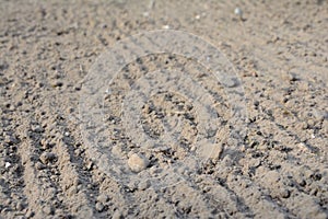 Loosened soil texture photo