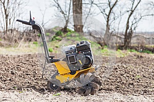 Loosens the soil cultivator side view