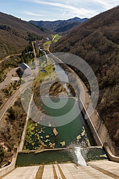 Loosing Dam Reservoir Water in River photo
