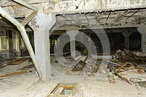 The looted command post of the secret military unit of the PRO