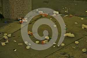 A looted CVS drug store