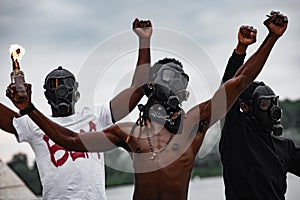Looters on demonstrations in USA photo