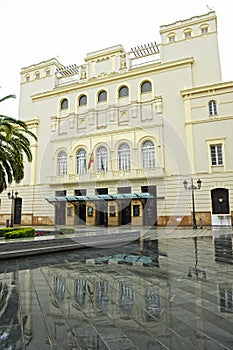 Building of the Theater Lopez de Ayala in Badajoz, Spain photo