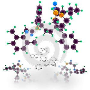 Lopinavir molecule structure