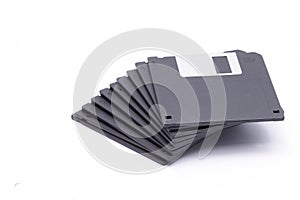 loppy Disk magnetic computer data storage support isolated over