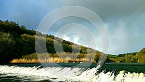 Lopwell Dam, River Tavy ,Dartmoor ,Devon photo