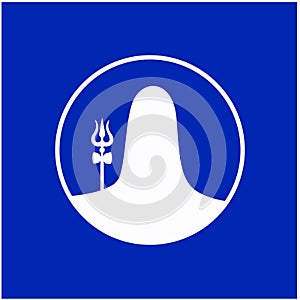 Lord Amarnath LORD SHIVA Linga vector icon. Shiv Shankar Amarnath vector