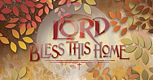 Lord bless this home prayer message graphic background