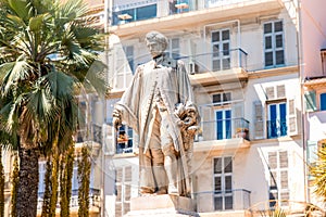 Lord Brougham statue in Cannes city photo