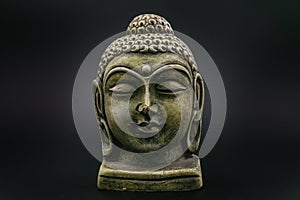 Lord Buddha with positive indications at black background