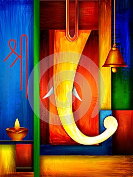 Lord Ganapati for Happy Ganesh Chaturthi festival background photo